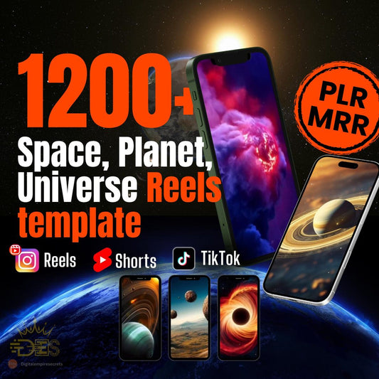 1200+ Space Reels and Videos | Universe Reels | Instagram reel | TikTok | YouTube Shorts | PLR/MRR | Viral faceless Content for Social Media