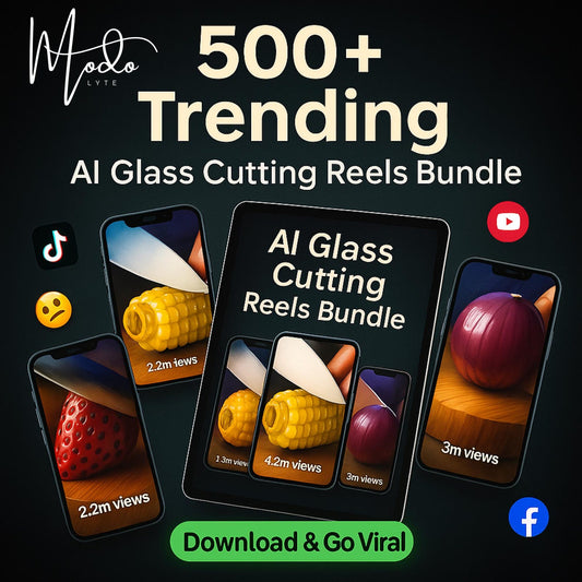 500+ AI Glass Cutting Reels Bundle | Viral Reels for TikTok Instagram YouTube Shorts | Trending Video Content Pack | Download Now